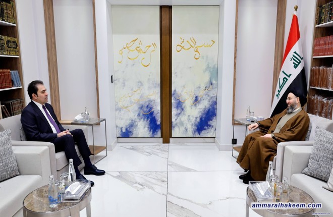 سەماحەتی سەید حەكیم چاوی بە موحسن مەندەلاوی دەكەوێت و گرنگی زاڵكردنی بەرژەوەندی گشتی و گۆڕینی بەڵێنەكانی هەڵبژاردن بۆ كاری واقعی دووپات دەكاتەوە