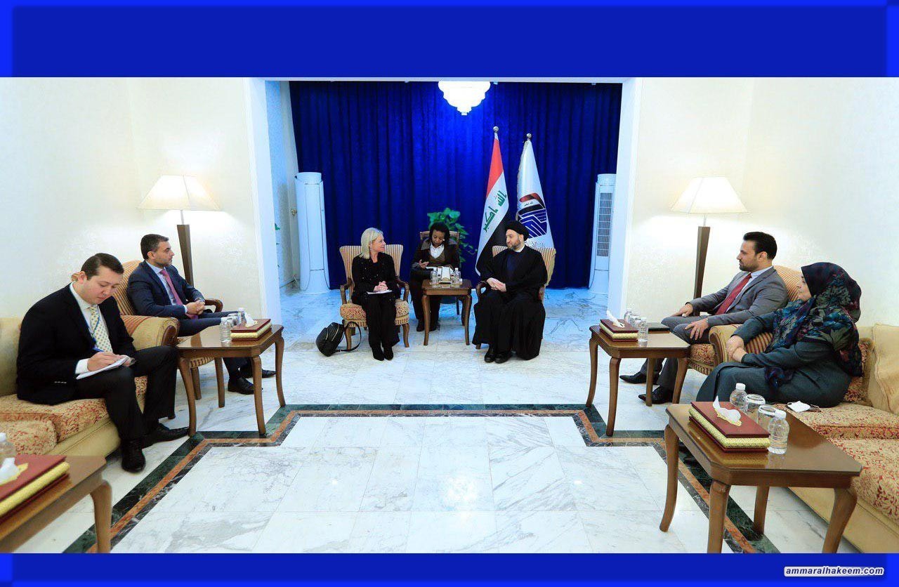 السيد عمار الحكيم يستقبل ممثل الامين العام للأمم المتحدة ويؤكد على دعم اكبر للعراق 