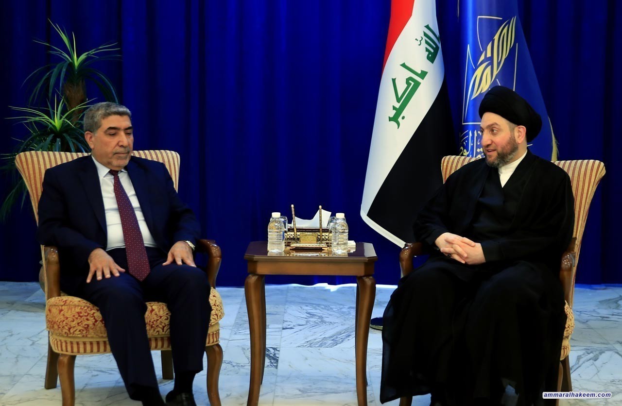 السيد عمار الحكيم يستقل الهيأة السياسية لتحالف سائرون برئاسة الدكتور نصار الربيعي ويبحث معهم مستجدات الوضع السياسي في العراق