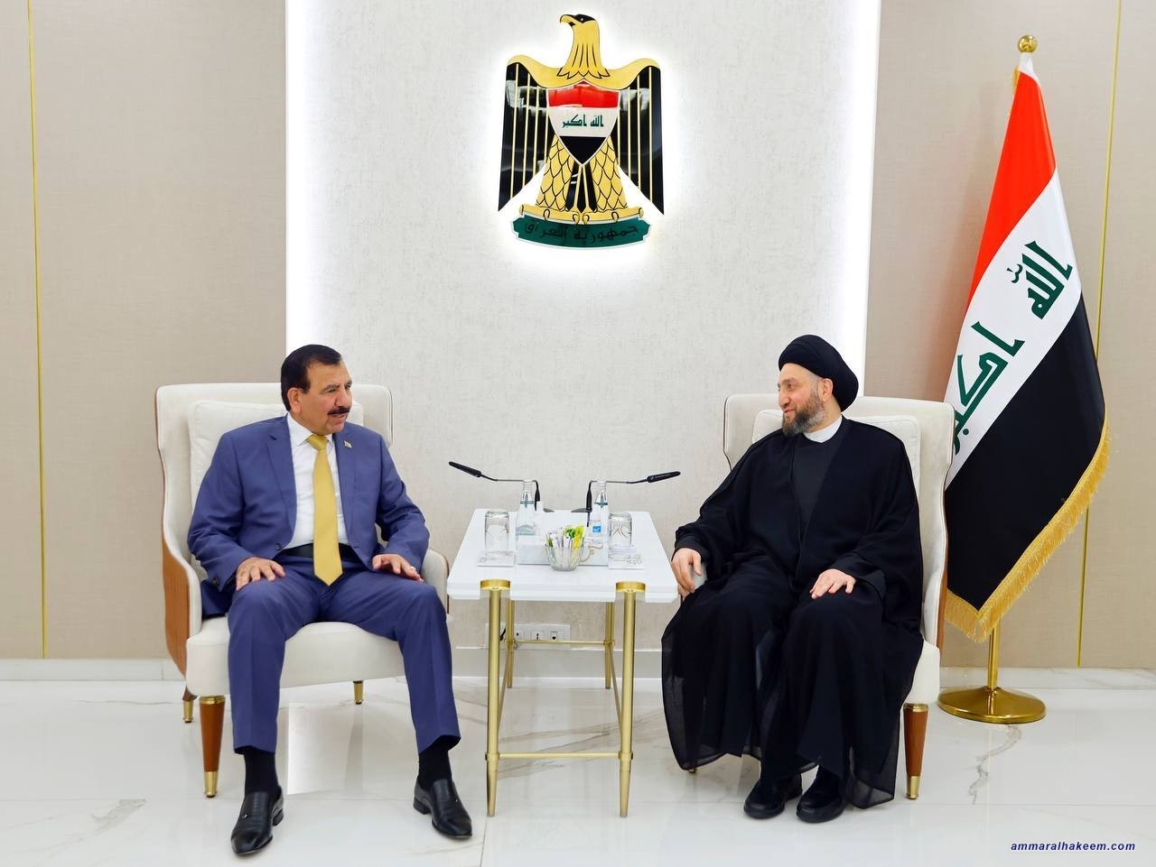 سەماحەتی حەكیم پێشوازی لە شاندێكی نوێنەرانی ئوردن دەكات و داوای كامڵ بوونی هەرێمی ناوچەكە دەكات