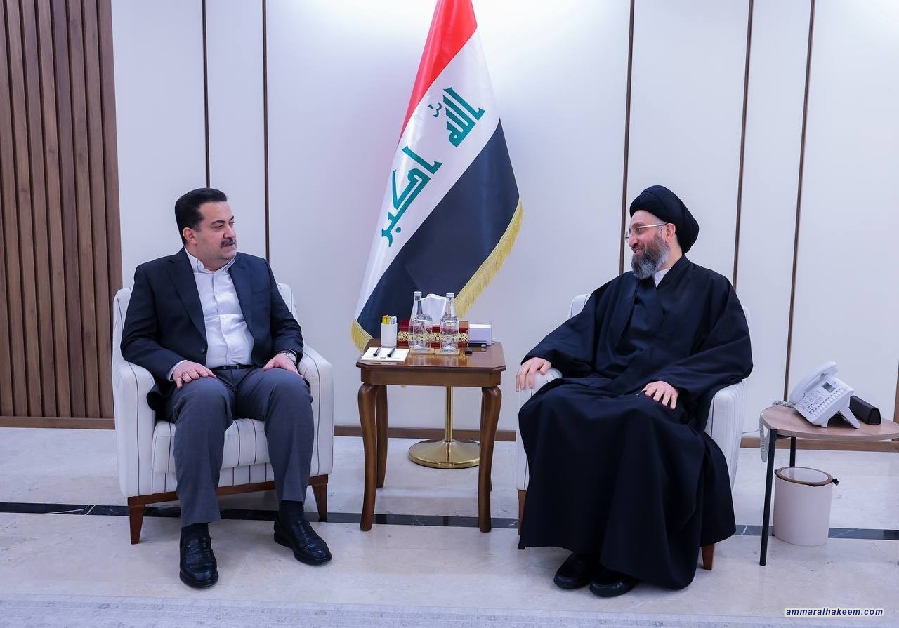 سەماحەتی حەكیم پێشوازی لە سوودانی كرد و ستایشی هەنگاوەكتنی حكومەتی خزمەتگوزاری و كردنەوەی پرۆژەكانی كرد