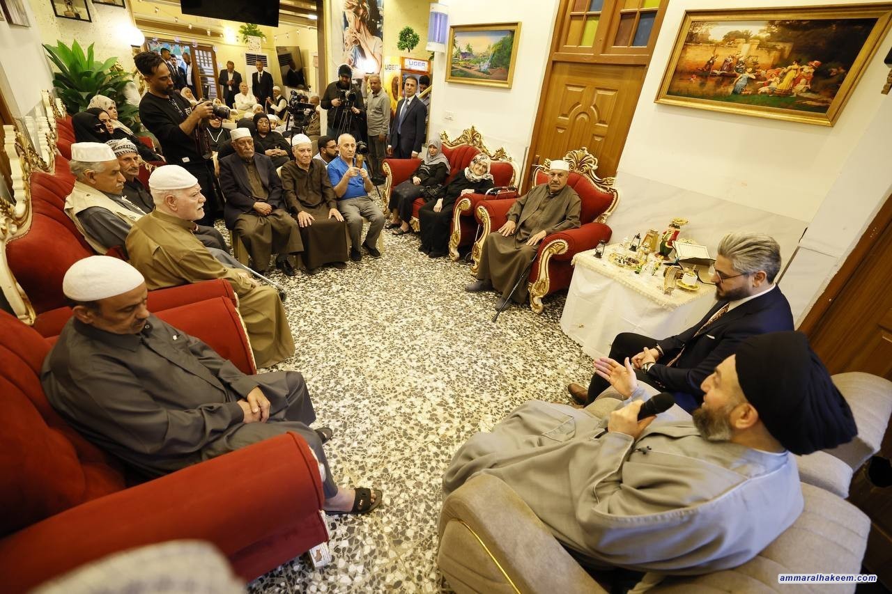 سەماحەتی حەكیم سەردانی ماڵی خۆشی بۆ هەتیوەكان دەكات و ستایشی ئەو جۆرە پڕۆژە مرۆییانە دەكات