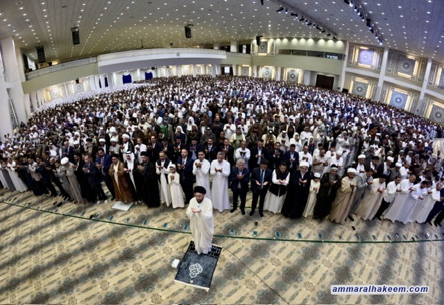 تقرير مصور ..  السيد الحكيم  في صلاة و خطبة عيد الفطر المبارك ١٤٤٥ هـ - ٢٠٢٤ م