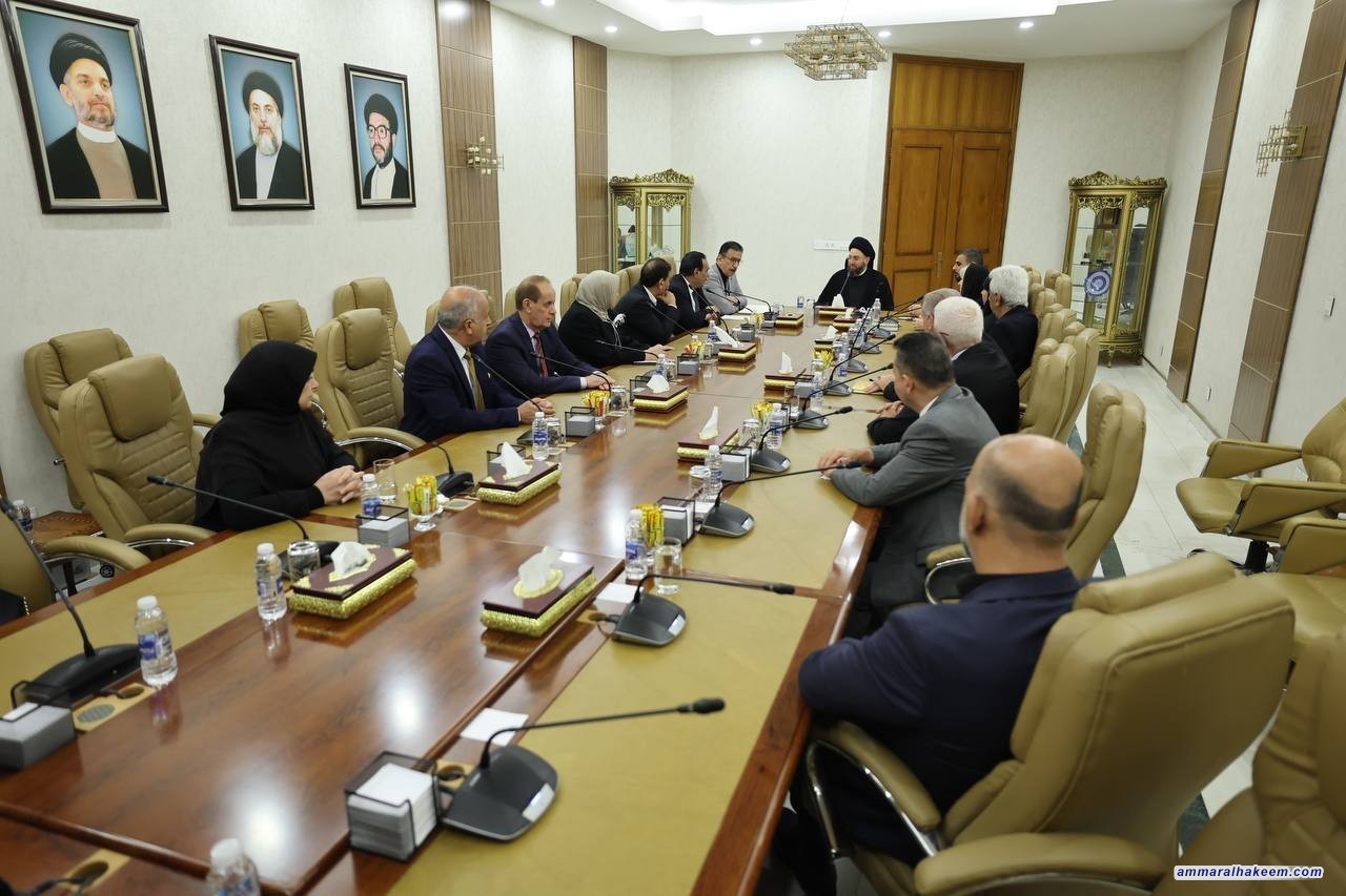 سەماحەتی حەكیم چاوی بە شاندێكی یەكێتی پەرلەمانتاران دەكەوێت