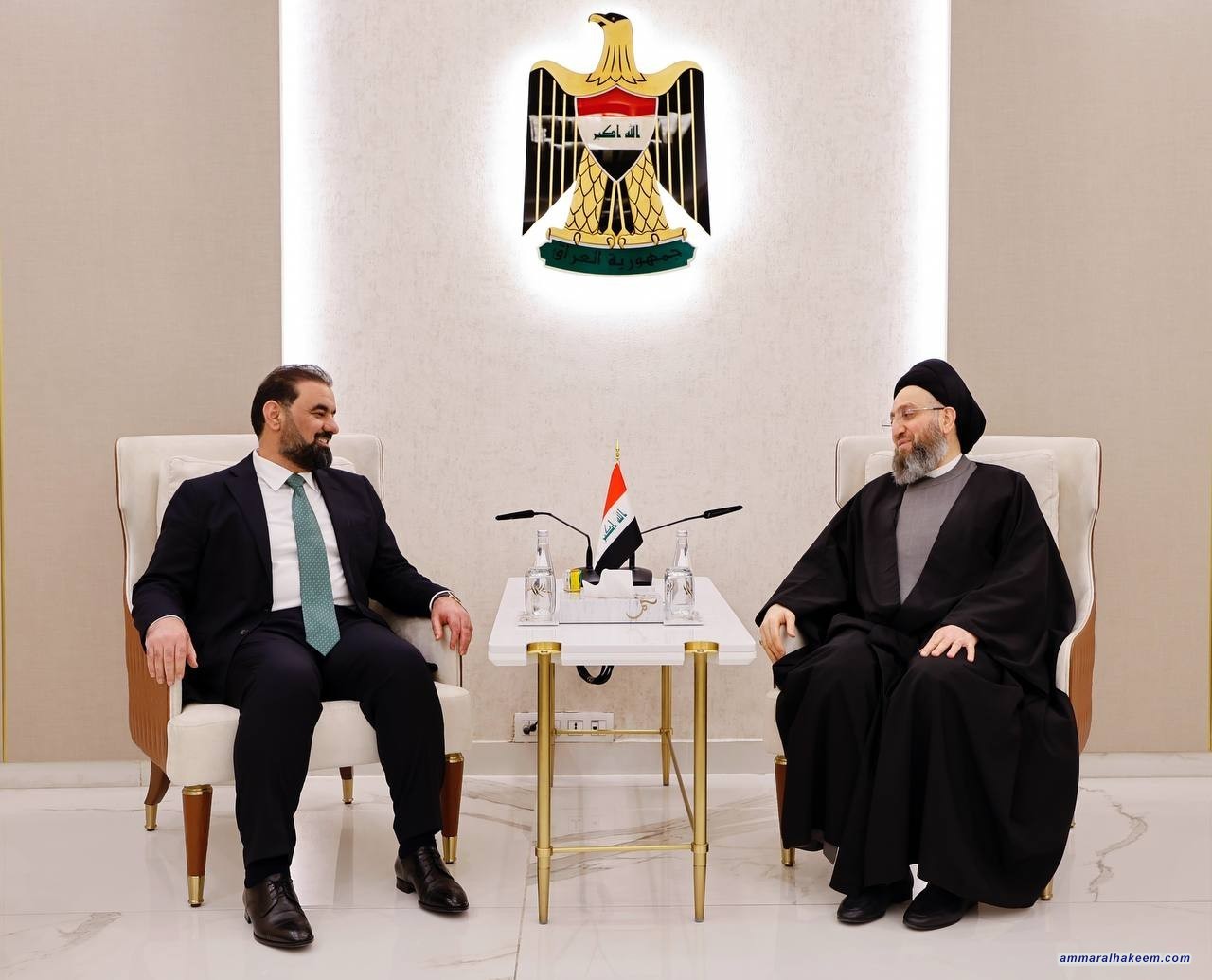 Sayyid Al-Hakeem Receives Haibat Al-Halbousi, Stresses Legislative Priority, Constitutional Commitments