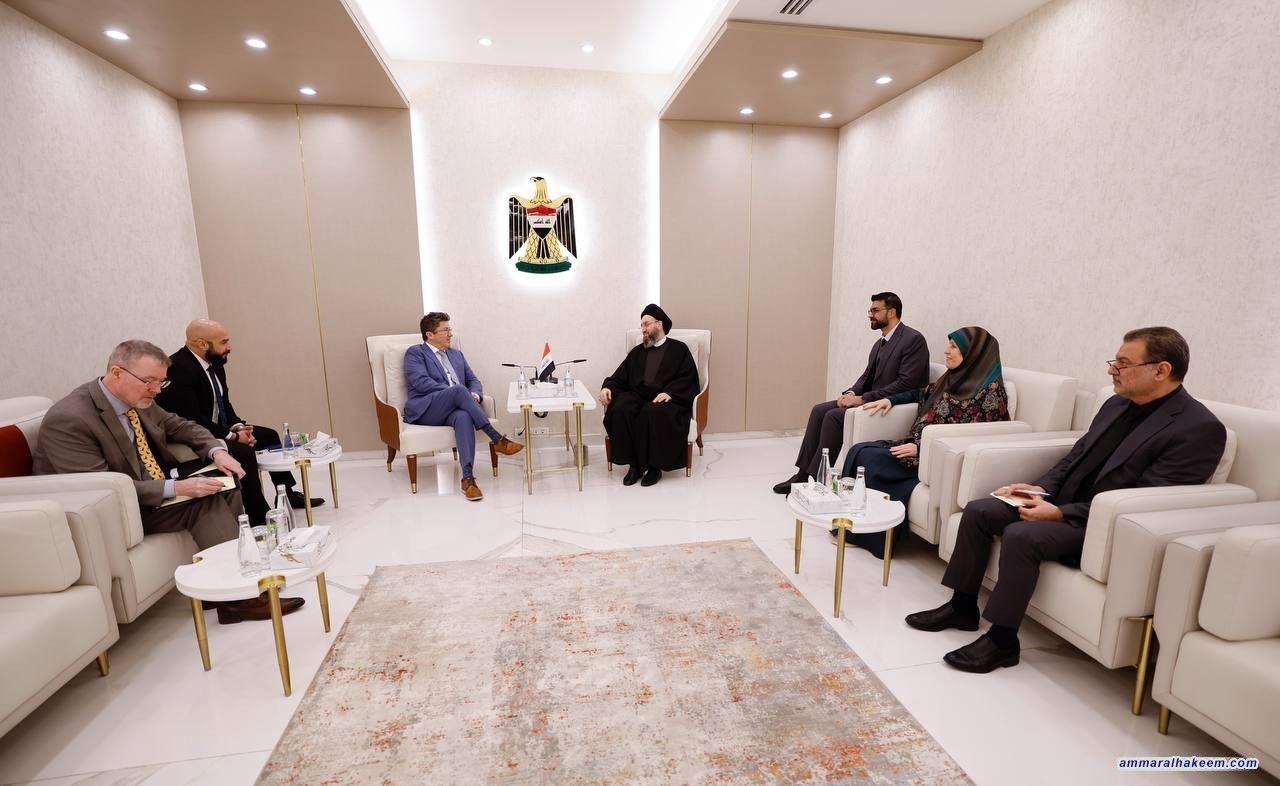 Sayyid Al-Hakeem Receives Canadian Ambassador, Discusses Bilateral Relations, Economic Challenges, Political Stability