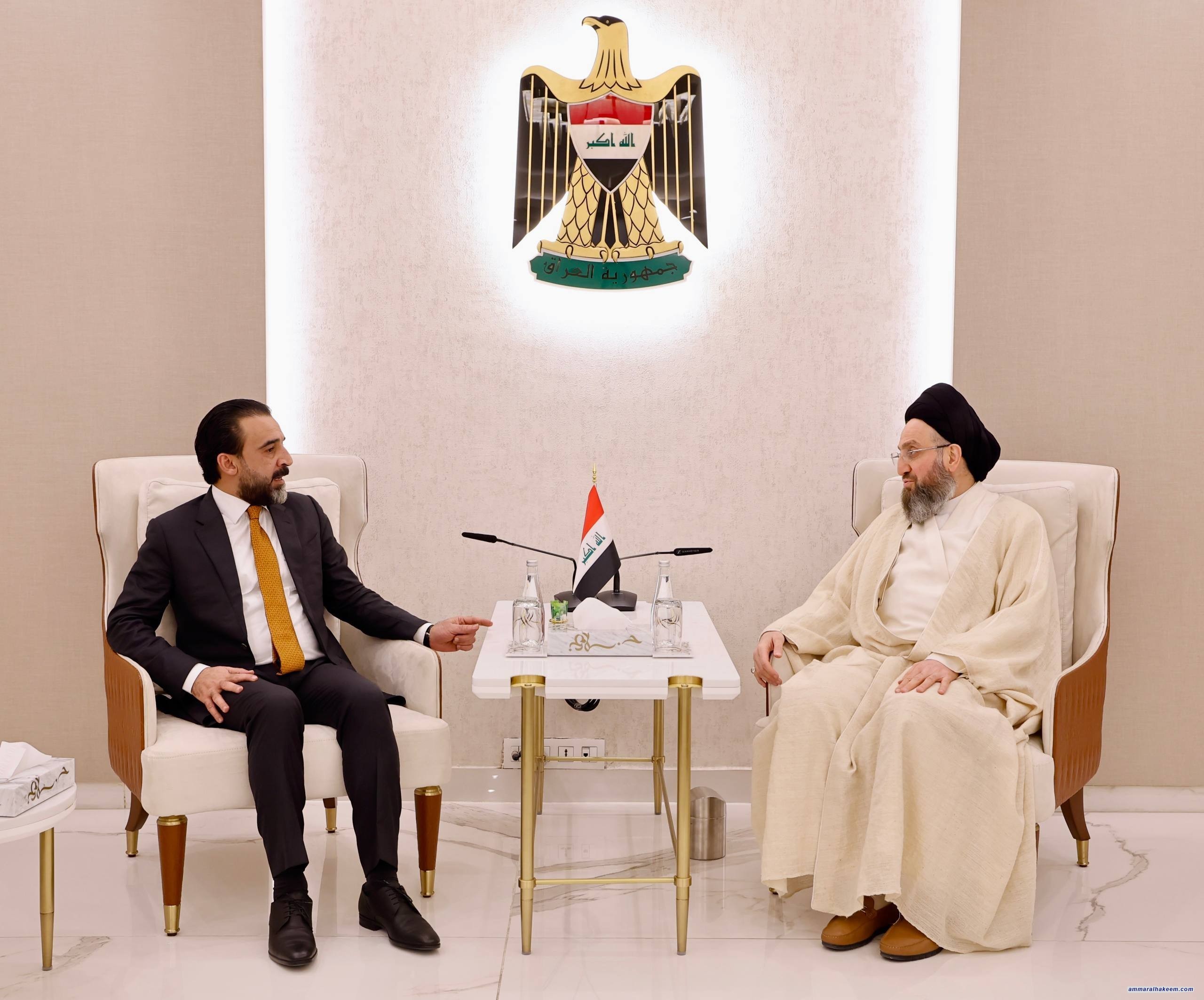 Sayyid AL-Hakeem Receives Mohammed Al-Halbousi to Discuss Iraq’s, Regional Political, Security Scene Updates
