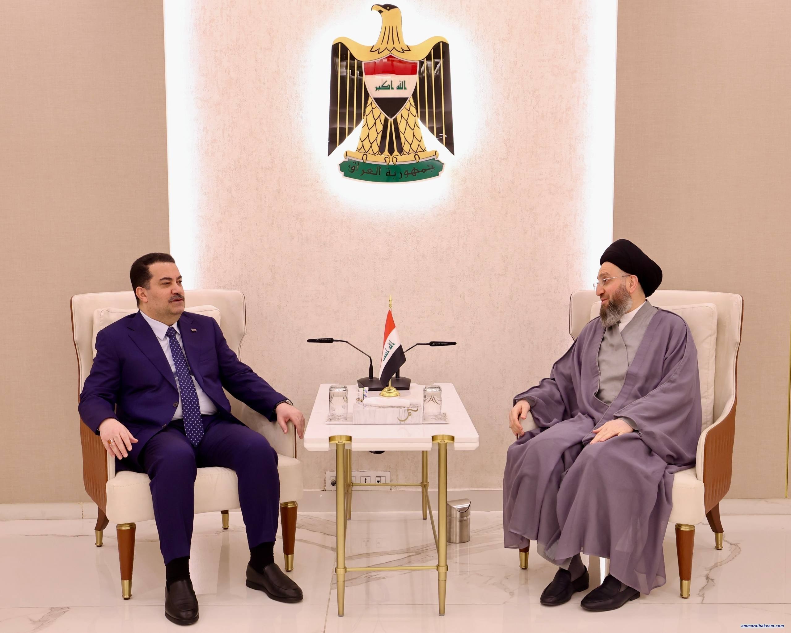 Sayyid Al-Hakeem Recieves Al-Sudani, Affirms Constitutional Entitelements Fulfilment, Enhance Coordination Framework Unity, Regional Dialogue